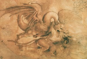 Fight Between a Dragon and a Lion